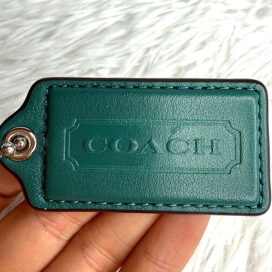 Coach Green Fob Bag Charm Hang Tag Hangtag